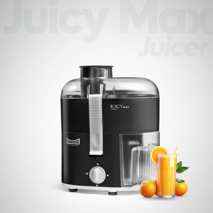 Summercool Juicy Max 500 Watt Juicer Mixer | long lasting shock proof ABS body | Heavy Duty Motor | Nano-grinding technology | 304 Grade Stainless Steel Blade | (Black)