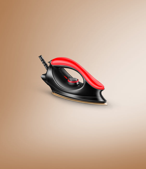 SUMMERCOOL Electric Iron Press | Grihshobha 750 Watt Heavy Weight | Quick Heat Up | Non Stick Sole Plate | Technology | Automatic shut-off Dry Iron | 1 Years warranty (Black & Red)