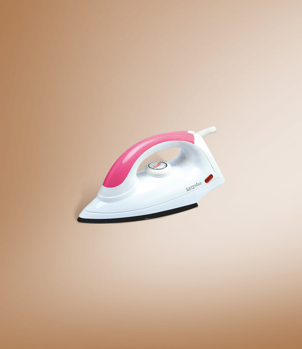 SUMMERCOOL Plastic Saphire 750 watts Light Weight Iron Press | Dry Iron | Non-Stick Soleplate | Electric Iron Press | Opti Temp Technology |Shock Proof Plasti | Automatic Shut-Off (White)